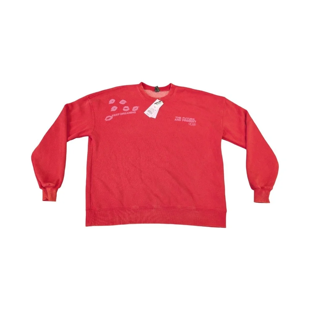⭐C1 Wild Fable Distressed/Faded Sweatshirt Red Keep Dreaming Size XS - Picture 1 of 5